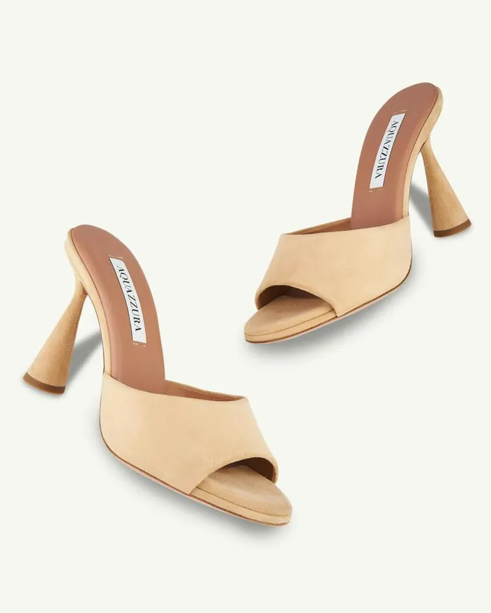 Max Mule 95 Pink Women Aquazzura Sandals Max Mule 95 Pink Women Aquazzura Sandals