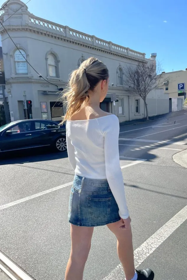 Mayson Top White Women Brandy Melville Tops
