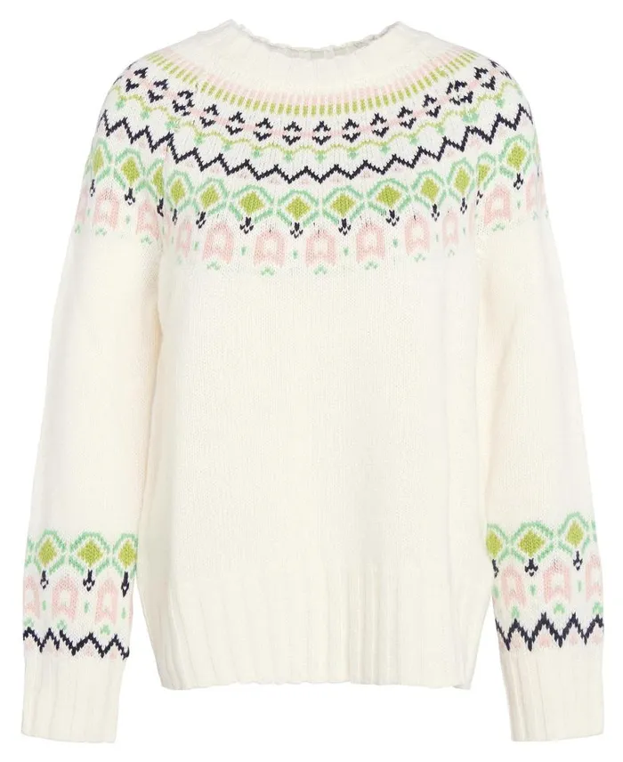 Melville Knitted Jumper Aran Women Barbour Jumpers