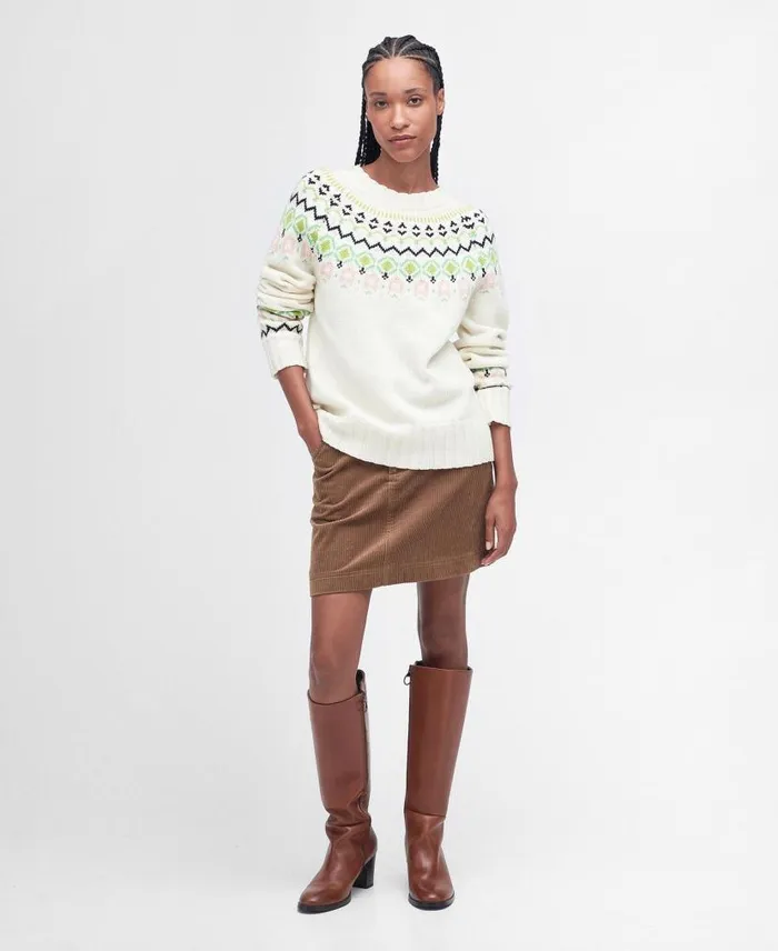 Melville Knitted Jumper Aran Women Barbour Jumpers