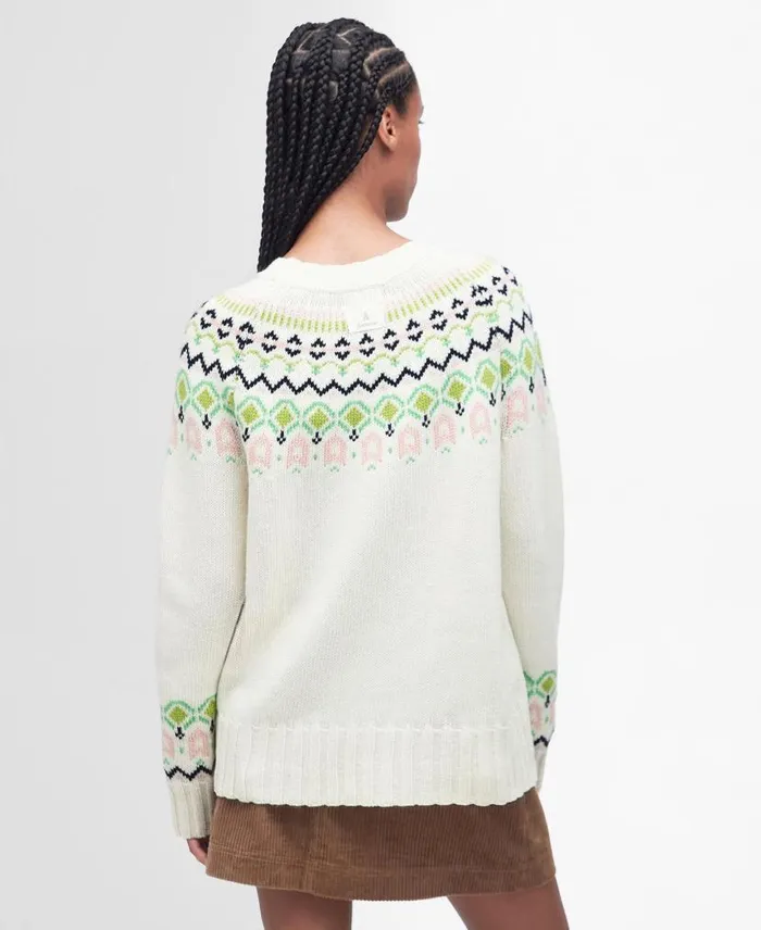 Melville Knitted Jumper Aran Women Barbour Jumpers