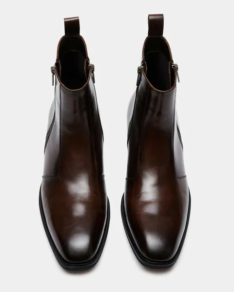 Men039s HAYNES BROWN LEATHER Brown Leather Steve Madden Boots Men039s HAYNES BROWN LEATHER Brown Leather Steve Madden Boots