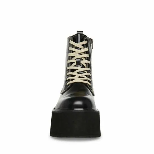 Men039s LAZER BLACKWHITE LEATHER Black White Leather Steve Madden Boots Men039s LAZER BLACKWHITE LEATHER Black White Leather Steve Madden Boots