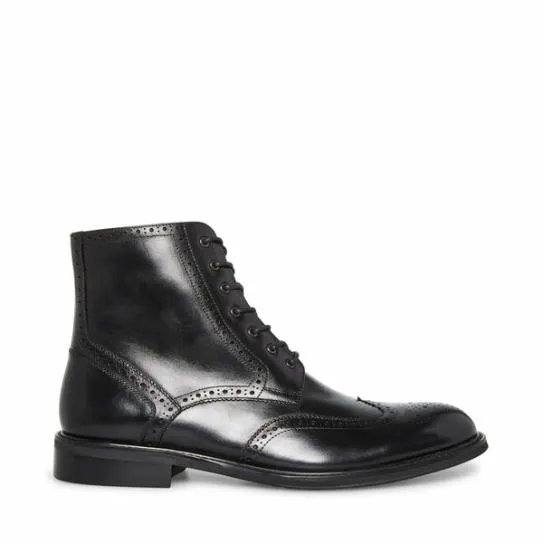 Men039s XANDDY BLACK LEATHER Black Leather Steve Madden Boots