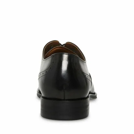 Men039s ZATE BLACK LEATHER Black Leather Steve Madden Dress Men039s ZATE BLACK LEATHER Black Leather Steve Madden Dress