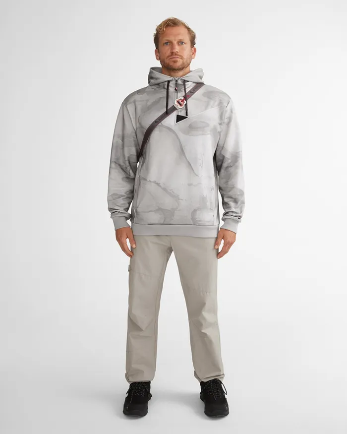 Men Alfsol HalfZip Hoodie Off The Mountain Bark Dove Grey Klttermusen Fleeces and Sweaters
