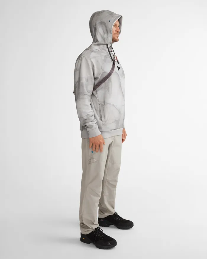 Men Alfsol HalfZip Hoodie Off The Mountain Bark Dove Grey Klttermusen Fleeces and Sweaters