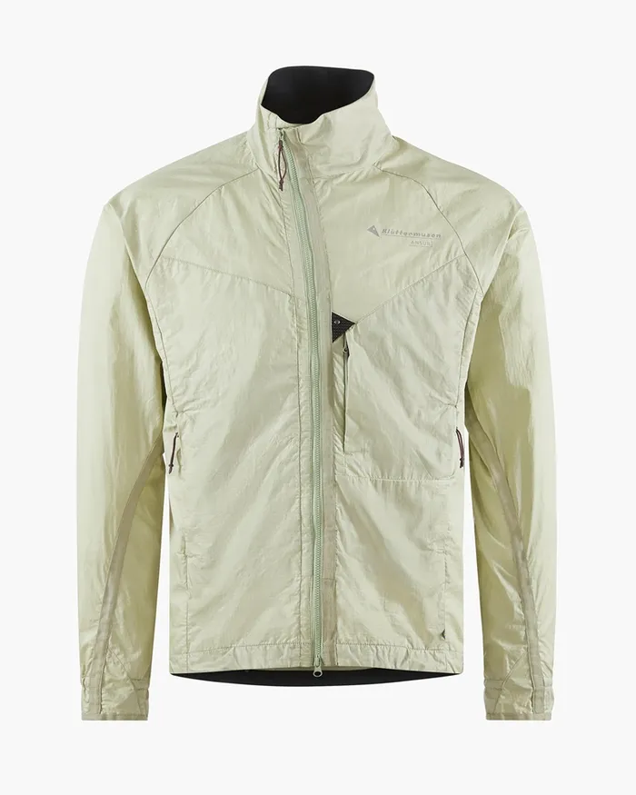 Men Ansur Windproof Jacket Swamp Greensilver Green Klttermusen Wind Resistant Jackets