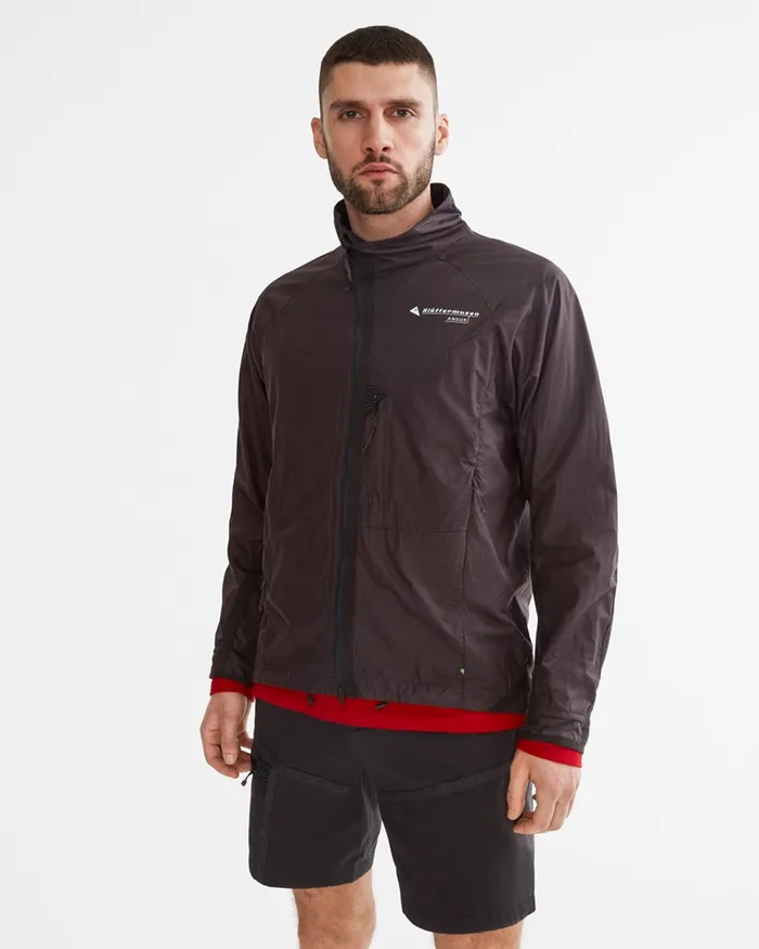 Men Ansur Windproof Jacket Swamp Greensilver Green Klttermusen Wind Resistant Jackets
