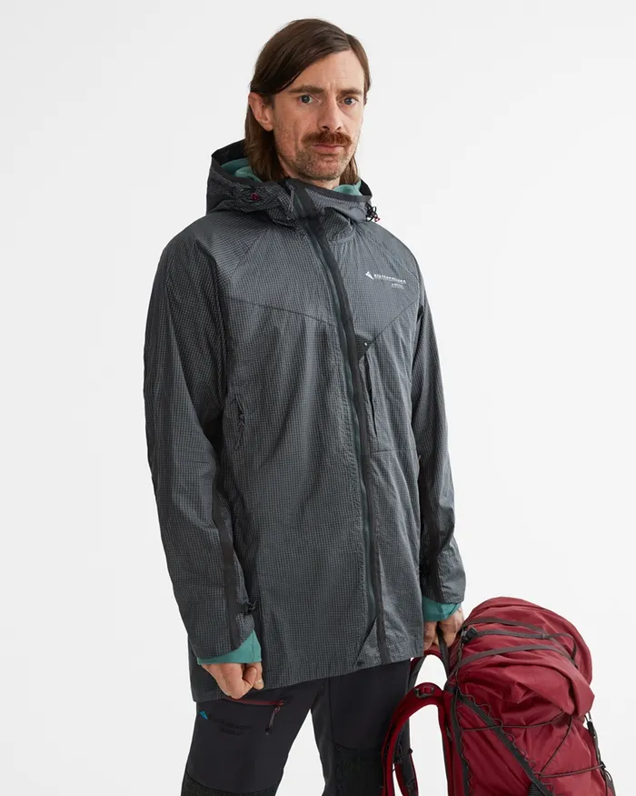 Men Ansur Windproof Parka Raven Copper Klttermusen Wind Resistant Jackets