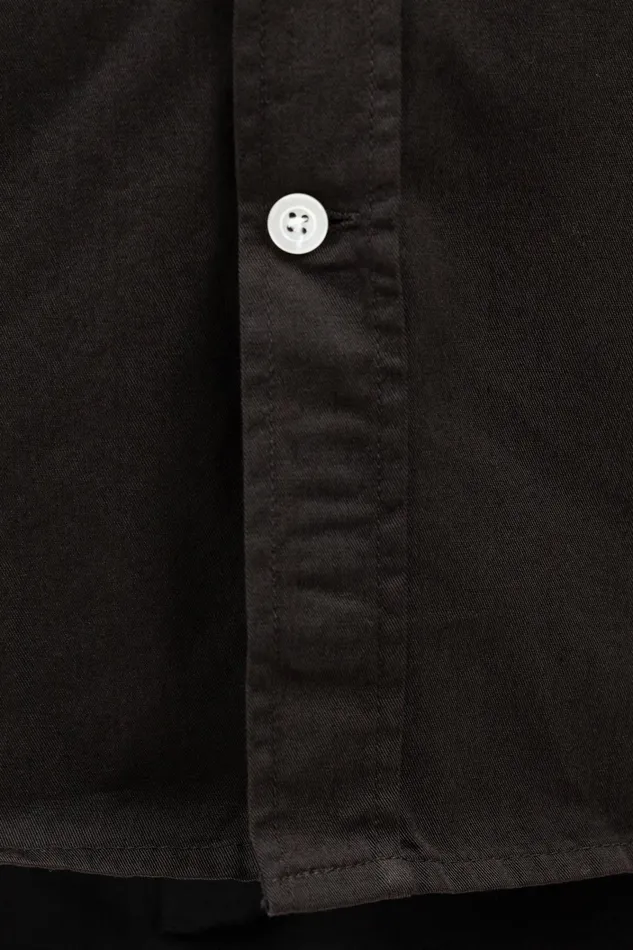 Men Anton Light Twill Shirt Espresso Norse Projects Shirting