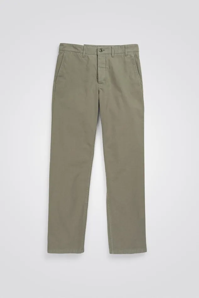 Men Aros Slim Light Stretch Chino Dried Sage Green Norse Projects Trousers