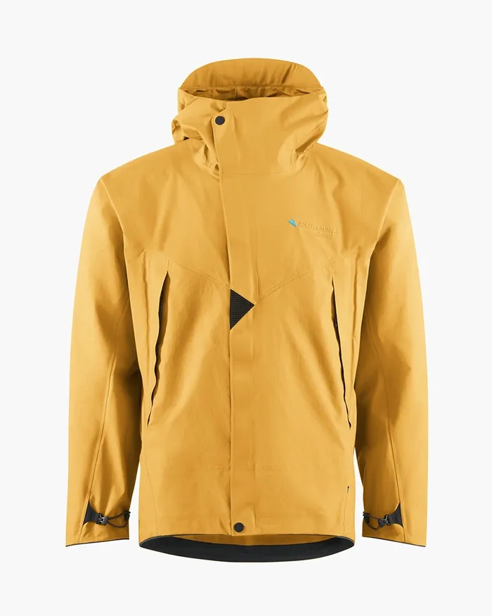 Men Asynja Lightweight CutanJacket Amber Gold Klttermusen Waterproof Jackets