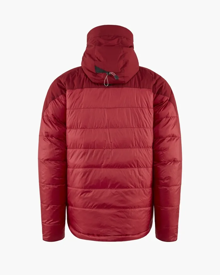 Men Atle 20 37 Levitend Down Hood Jacket Ruby Red Klttermusen Down and Insulated Jackets