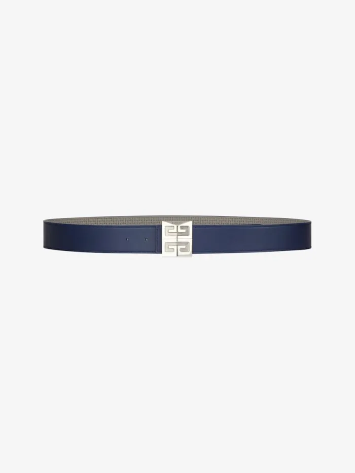Men Belts Givenchy 4G Reversible Belt In Braidedeffect Leather Navygrey Men Belts Givenchy 4G Reversible Belt In Braidedeffect Leather Navygrey