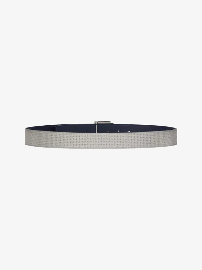 Men Belts Givenchy 4G Reversible Belt In Braidedeffect Leather Navygrey Men Belts Givenchy 4G Reversible Belt In Braidedeffect Leather Navygrey