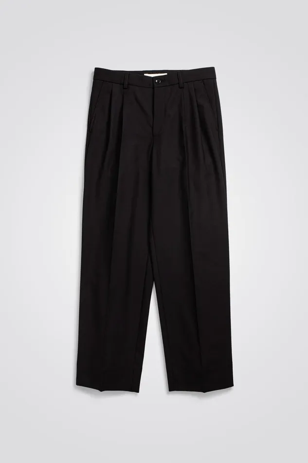 Men Benn Relaxed Pleated Trouser Black Norse Projects Trousers