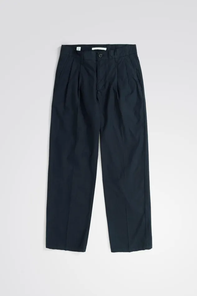 Men Benn Relaxed Typewriter Pleated Trouser Dark Navy Norse Projects Trousers