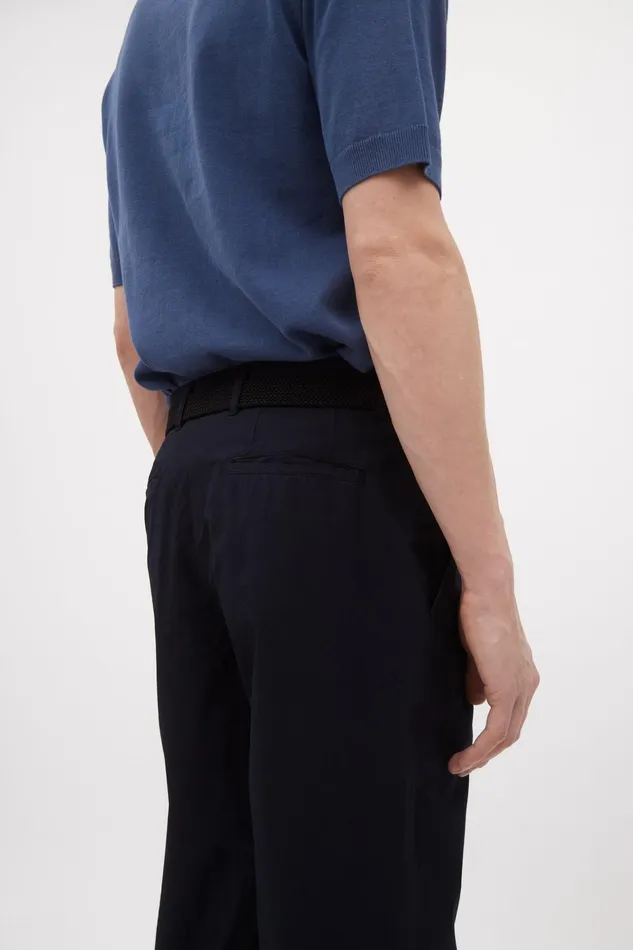 Men Benn Relaxed Typewriter Pleated Trouser Dark Navy Norse Projects Trousers