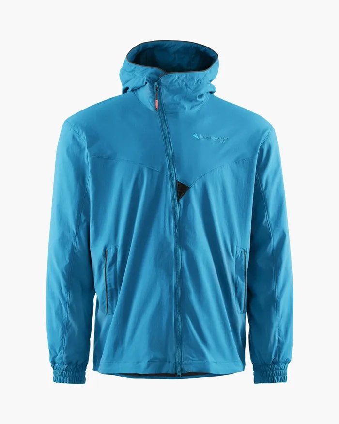 Men Bestla Zip Hood Wind Jacket Blue Sapphire Klttermusen Wind Resistant Jackets
