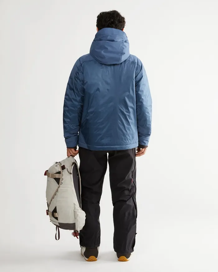 Men Bifrost Hooded Down Jacket Monkshood Blue Klttermusen Down and Insulated Jackets