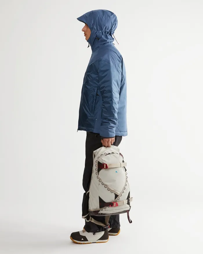Men Bifrost Hooded Down Jacket Monkshood Blue Klttermusen Down and Insulated Jackets