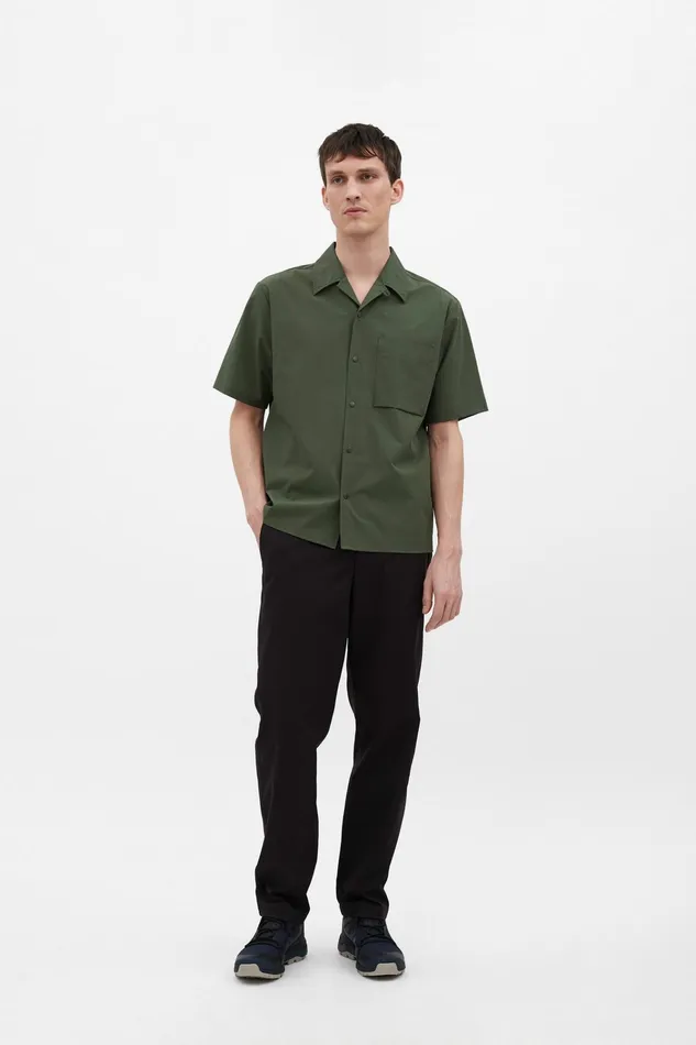 Men Carsten Travel Light Spruce Green Norse Projects Shirting
