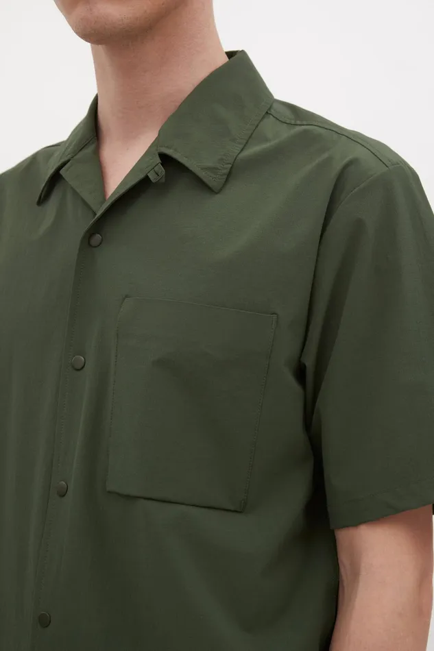 Men Carsten Travel Light Spruce Green Norse Projects Shirting