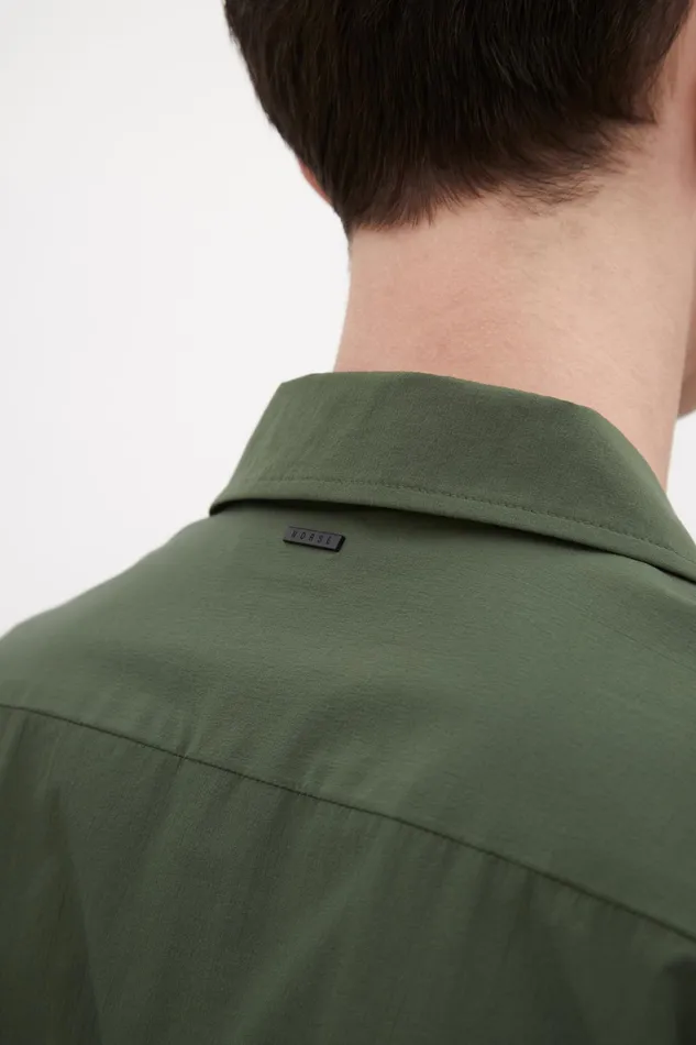 Men Carsten Travel Light Spruce Green Norse Projects Shirting