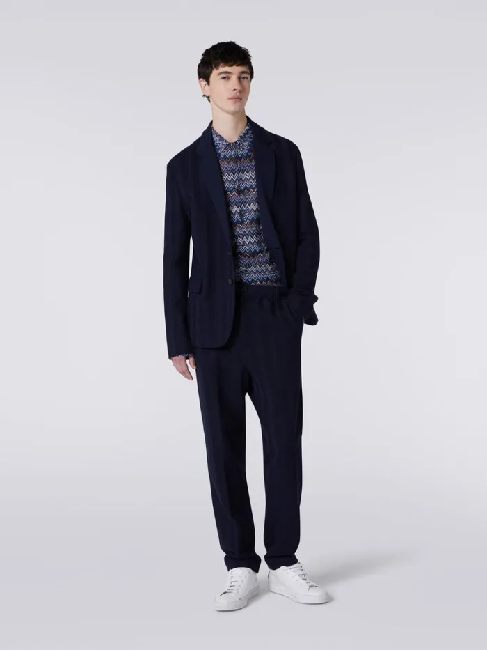 Men Cotton And Viscose Chevron Jacket Multicoloured Missoni Coats and Jackets Men Cotton And Viscose Chevron Jacket Multicoloured Missoni Coats and Jackets