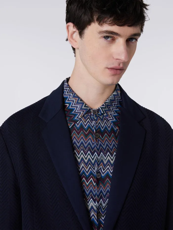 Men Cotton And Viscose Chevron Jacket Multicoloured Missoni Coats and Jackets Men Cotton And Viscose Chevron Jacket Multicoloured Missoni Coats and Jackets