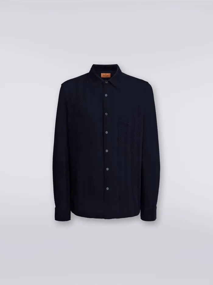 Men Cotton And Viscose Chevron Shirt Multicoloured Missoni Shirts