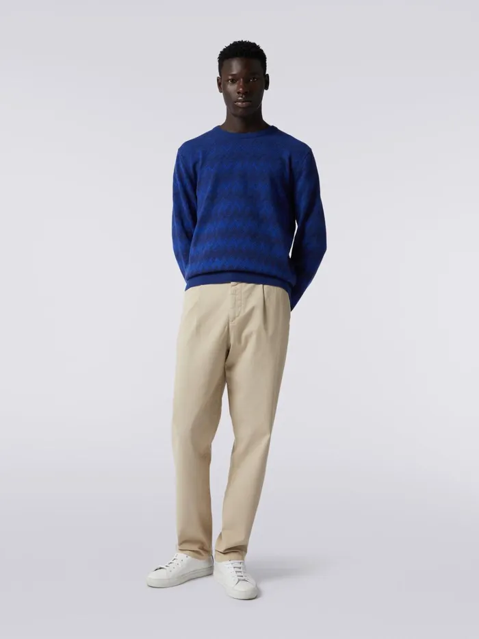 Men Cotton Chino Trousers Silver Missoni Trousers Men Cotton Chino Trousers Silver Missoni Trousers