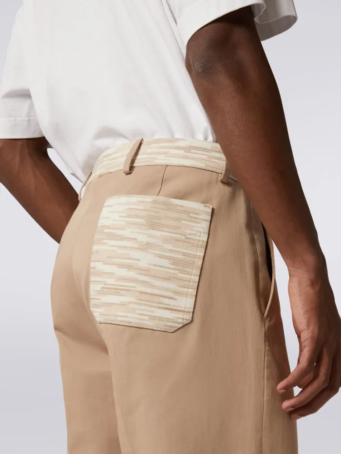 Men Cotton Trousers With Slub Inserts White Missoni Trousers Men Cotton Trousers With Slub Inserts White Missoni Trousers
