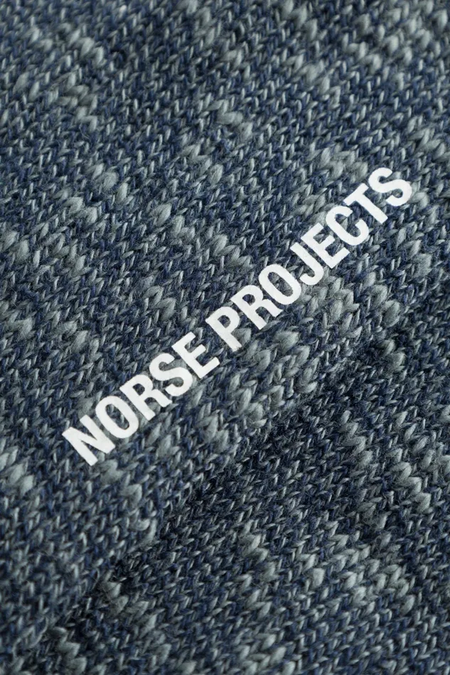 Men Ebbe Slub Sock Steel Blue Norse Projects Accessories