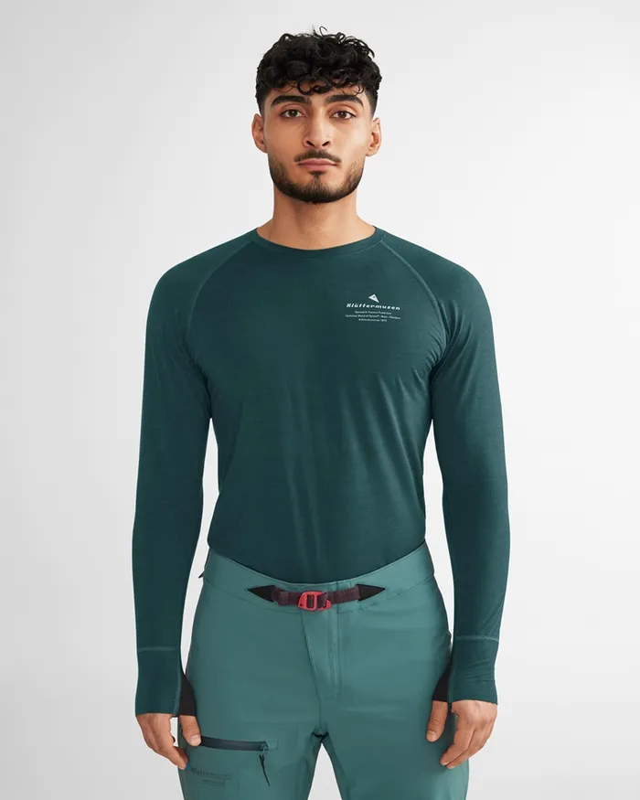 Men Fafne Baselayer Crewneck Faded Green Klttermusen Base Layers