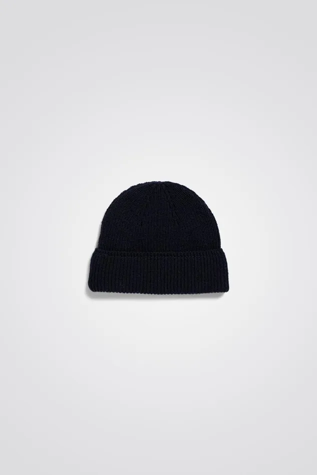 Men Fine Merino Rib Beanie Black Norse Projects Beanies