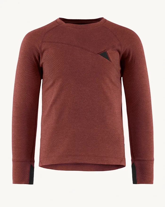 Men Huge Norna Mid Layer Madder Red Klttermusen Fleeces and Sweaters