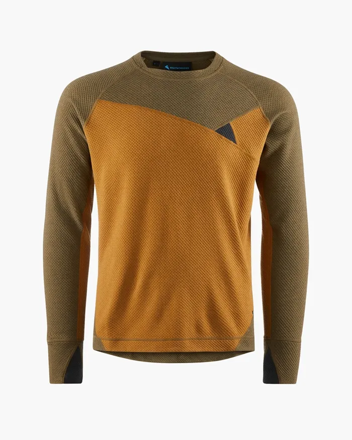 Men Huge Norna Mid Layer Mustardolive Klttermusen Fleeces and Sweaters