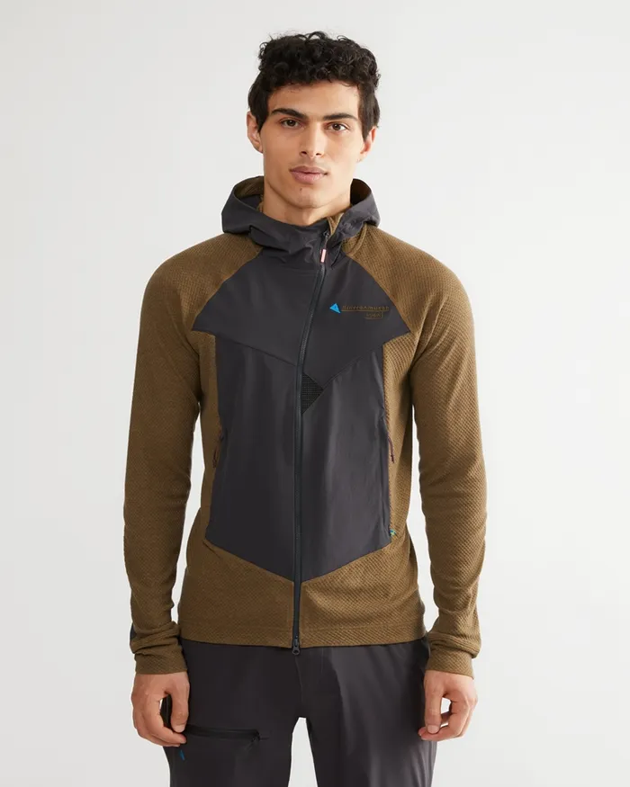 Men Hugin Hooded Norna Sweater Oliveraven Klttermusen Fleeces and Sweaters