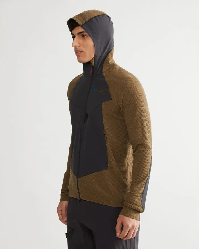 Men Hugin Hooded Norna Sweater Oliveraven Klttermusen Fleeces and Sweaters