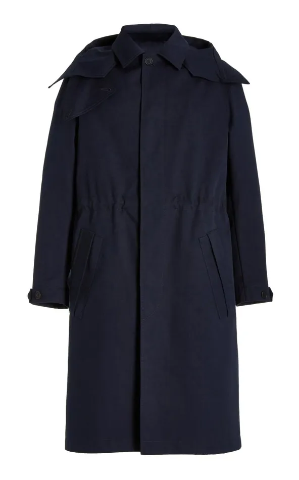 Men Jackets and Outerwear Gabriela Hearst Malraux Parka In Dark Navy Cotton