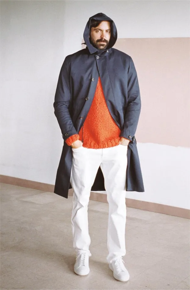 Men Jackets and Outerwear Gabriela Hearst Malraux Parka In Dark Navy Cotton