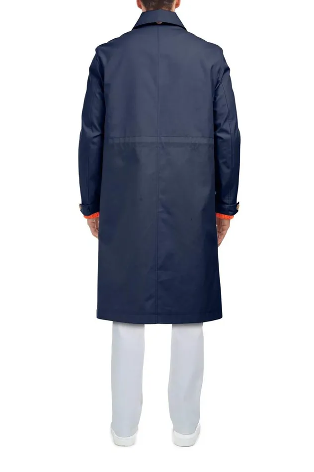 Men Jackets and Outerwear Gabriela Hearst Malraux Parka In Dark Navy Cotton