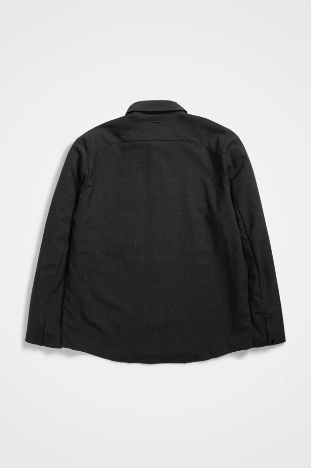 Men Jens Cordura Tech Wool Overshirt Charcoal Melange Norse Projects Overshirts