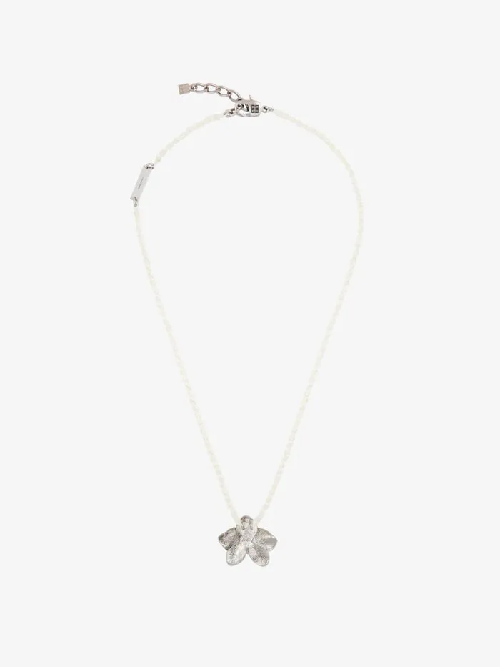 Men Jewelry Givenchy Flower Necklace In Metal Enamel Crystal And Macrame Lime Men Jewelry Givenchy Flower Necklace In Metal Enamel Crystal And Macrame Lime