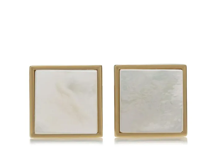Men Jewelry Tom Ford Gold And Pearl Square Cufflinks Goldpearl