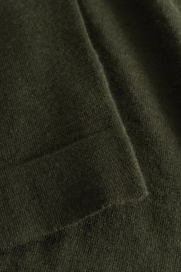 Men Jon Tech Merino SS Polo Army Green Norse Projects Knitwear