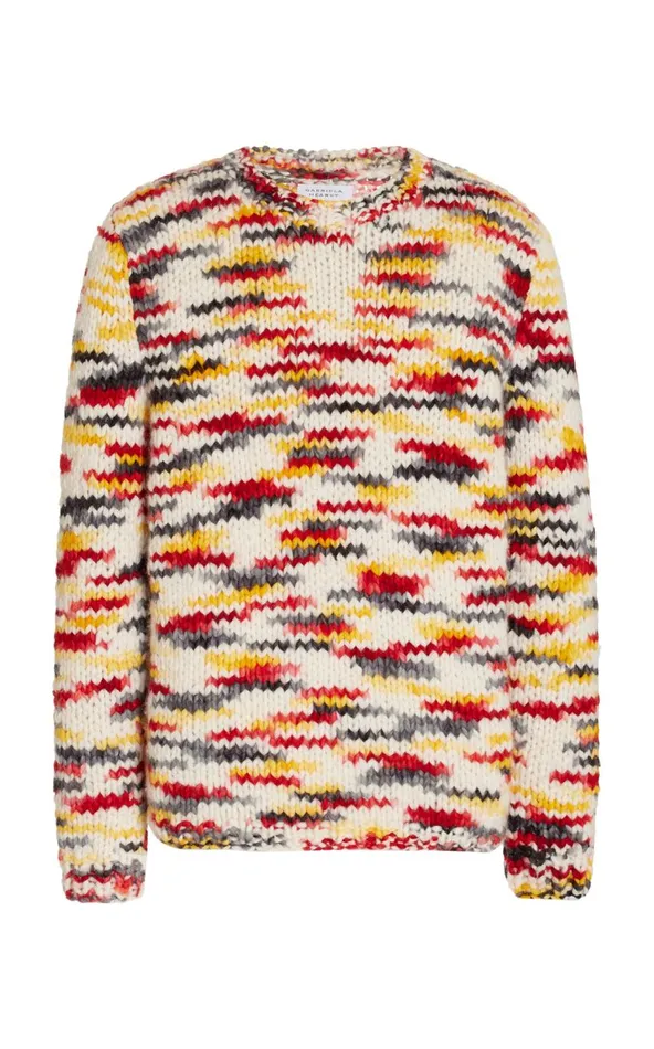 Men Knitwear Gabriela Hearst Lawrence Knit Sweater In Space Dye Fire Multi Welfat Cashmere Men Knitwear Gabriela Hearst Lawrence Knit Sweater In Space Dye Fire Multi Welfat Cashmere
