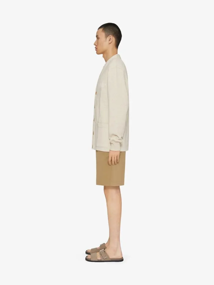 Men Knitwear Givenchy Cardigan In Felpa Natural